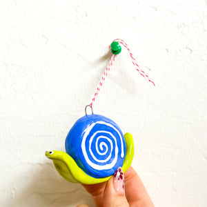 Blue Snail Ornament