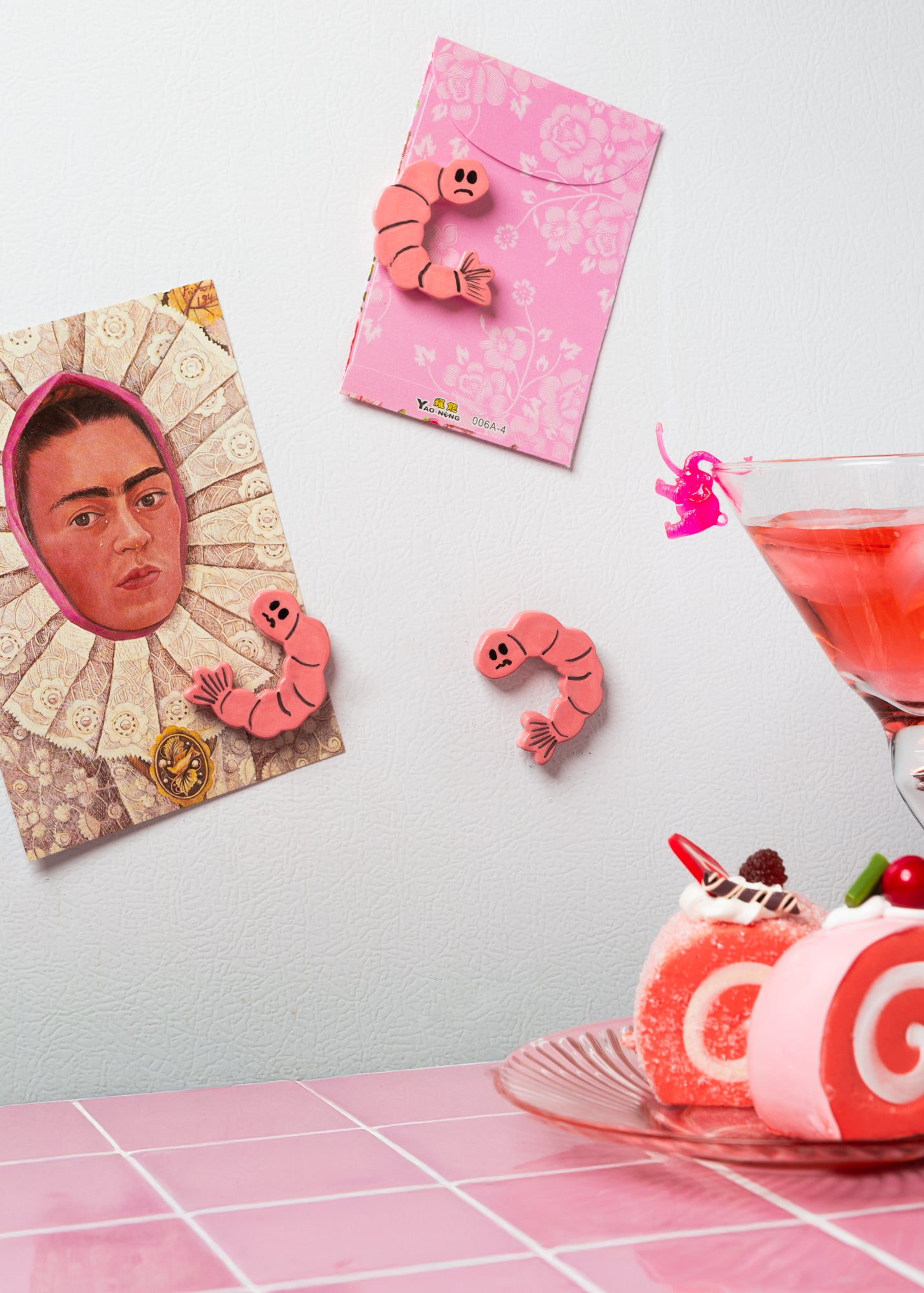 Shrimp Magnet – Handmade Ceramic Fridge & Locker Magnet