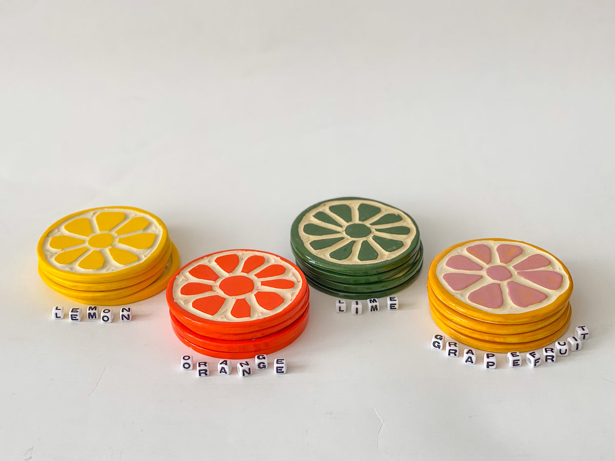 Citrus Fruit Coaster Mix – SMO Ceramics