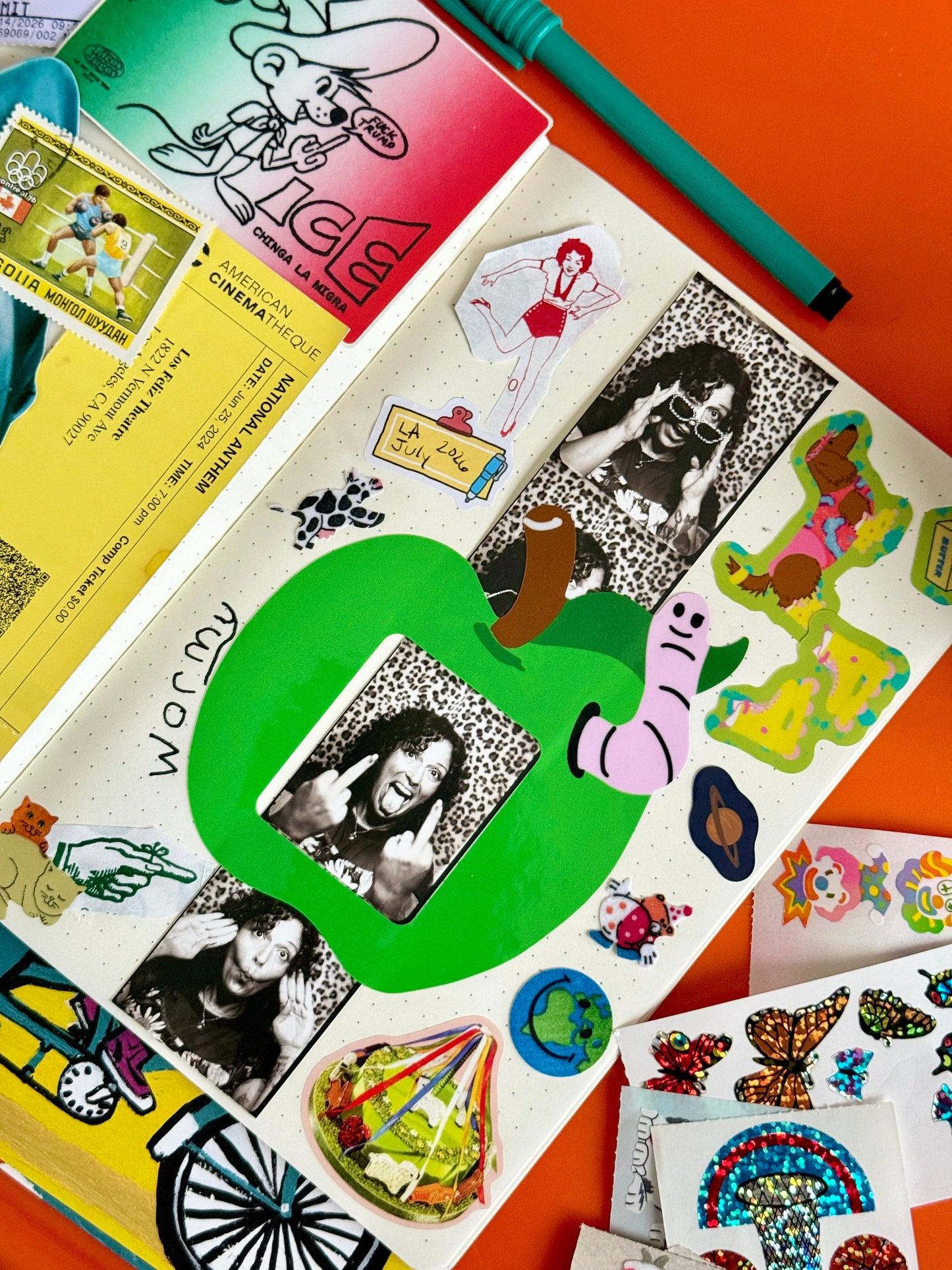 Wormy Apple Sticker Frame