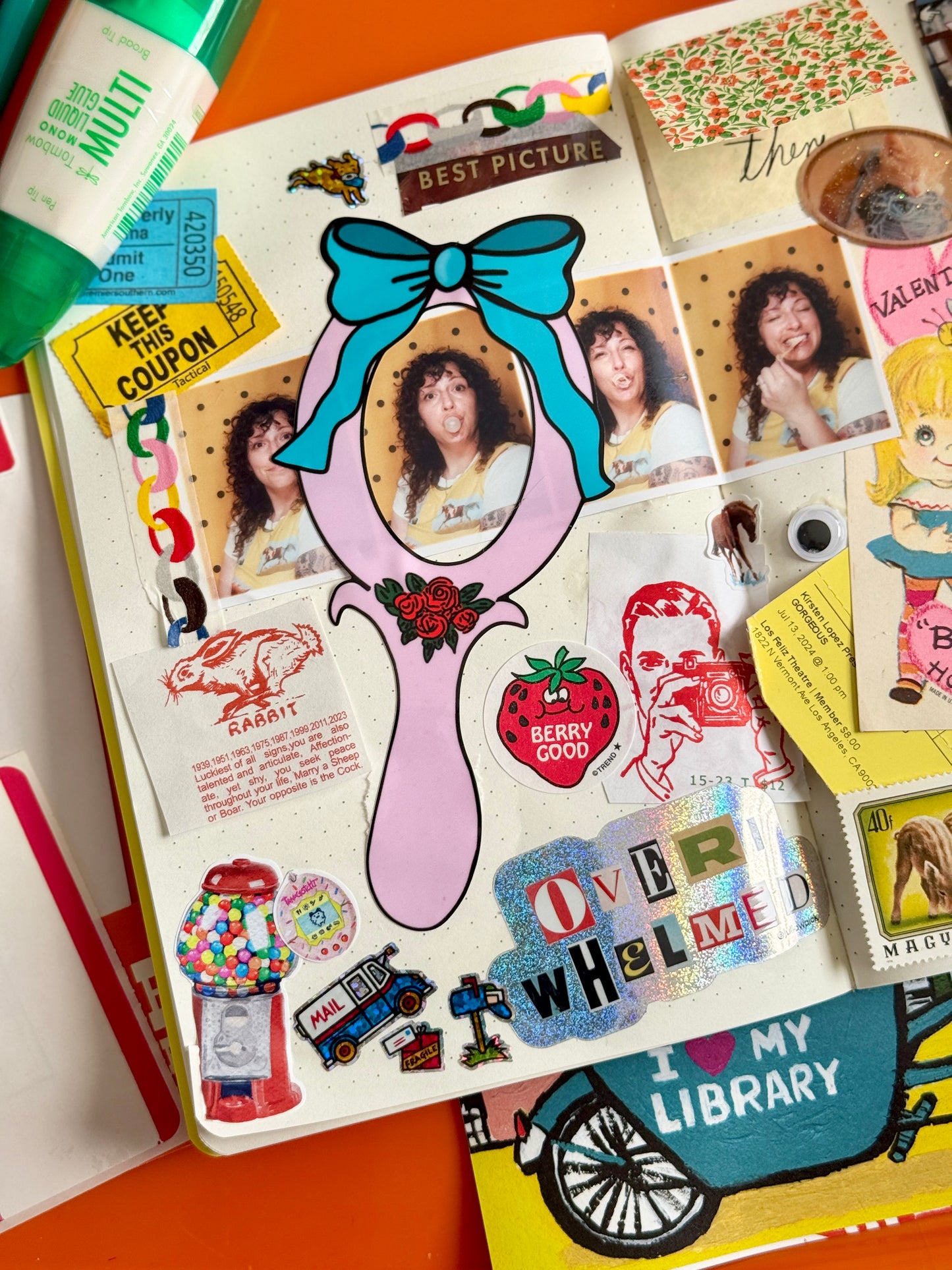 Hand Mirror Sticker Frame