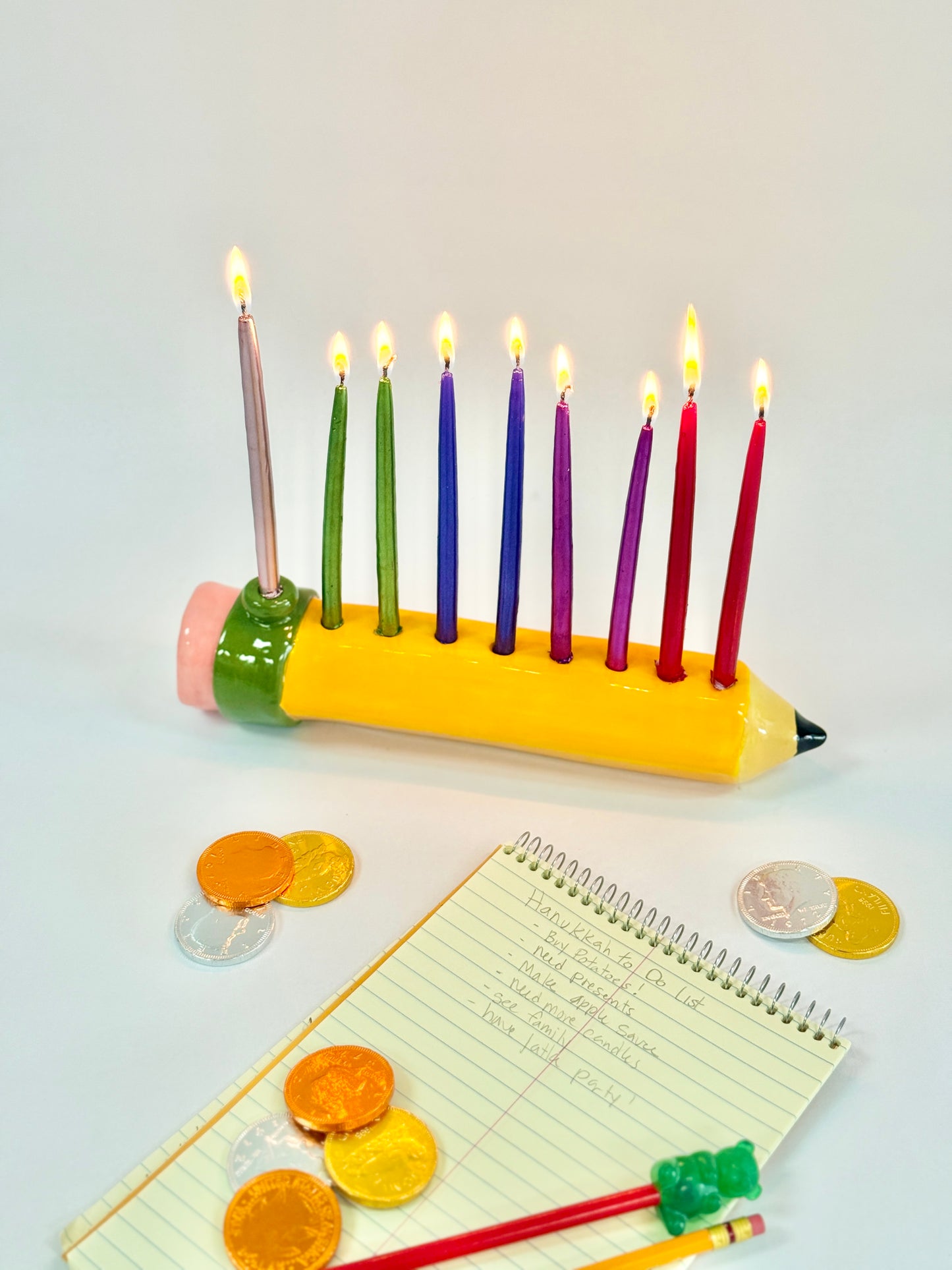 Pencil Menorah