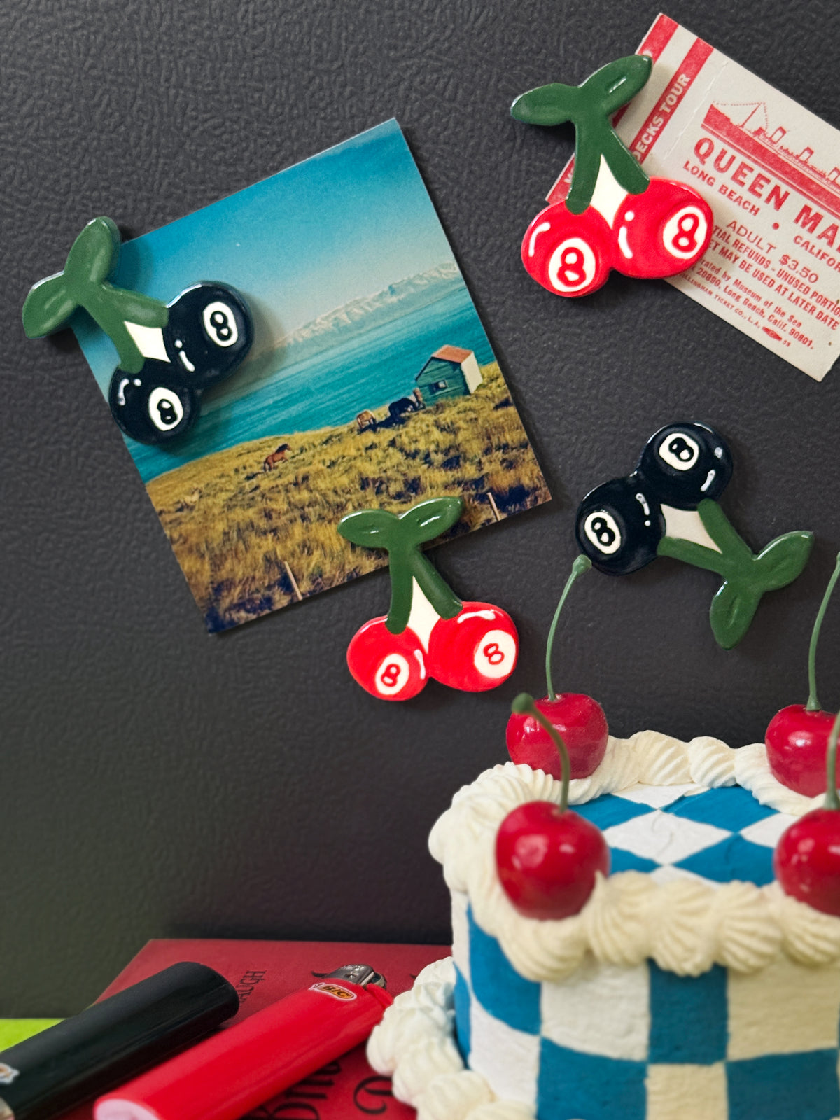 Cherry 8 Ball Magnet