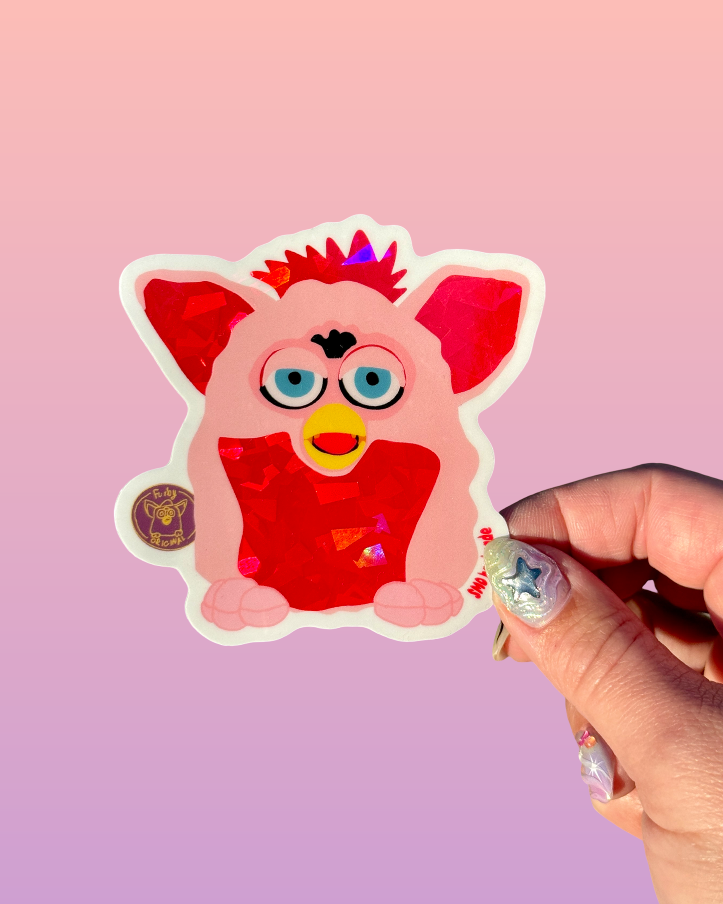 Pink Furby Sticker