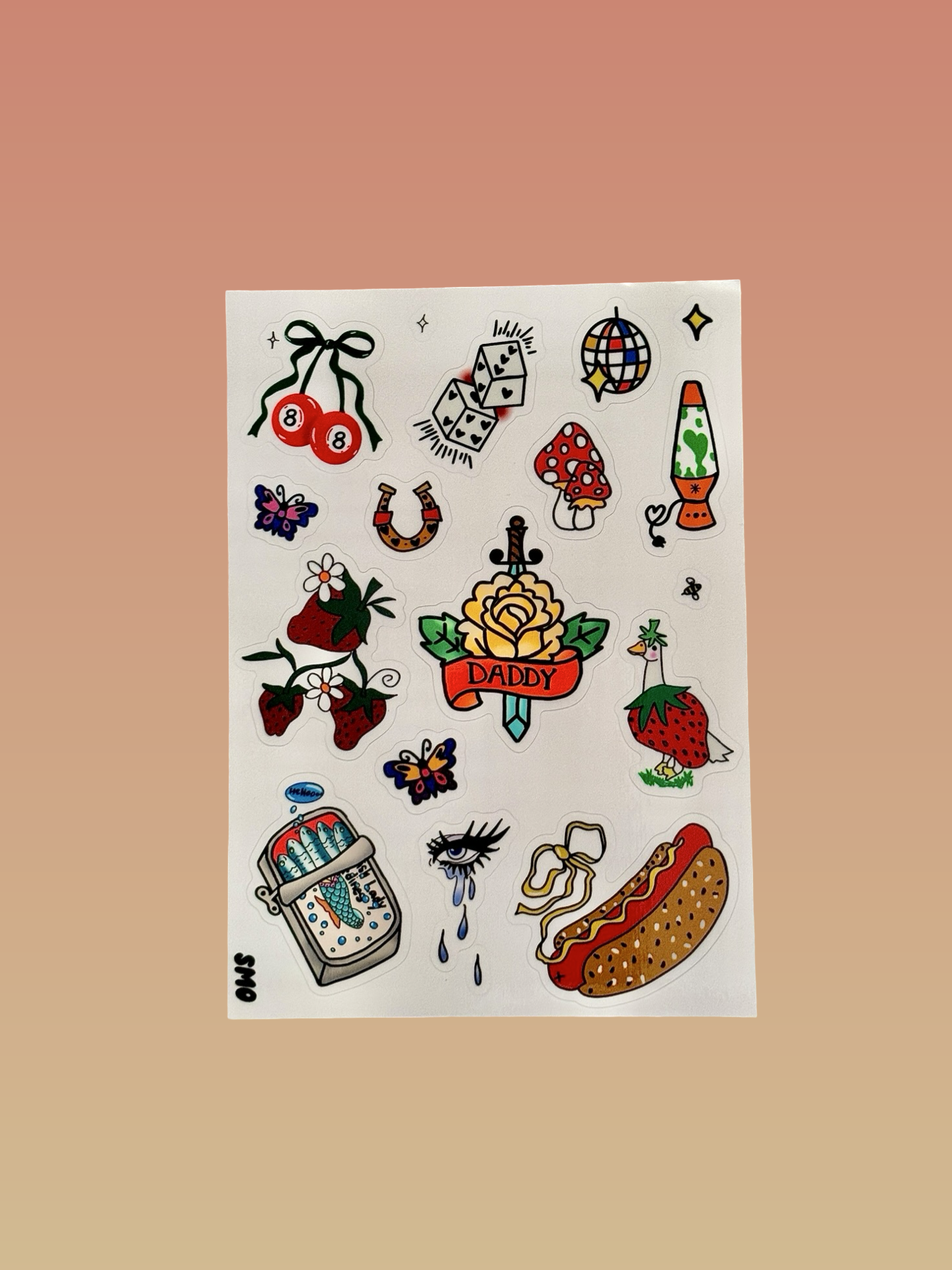 Tattoo Flash Sticker Sheet