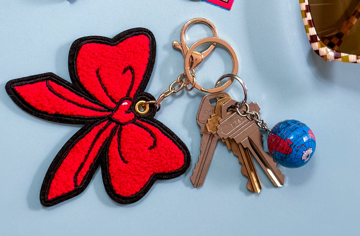 Red Bow Bag Charm