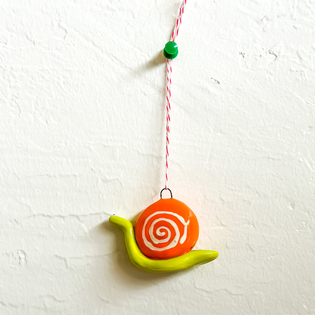 Orange Snail Ornament