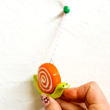 Load image into Gallery viewer, Orange Snail Ornament
