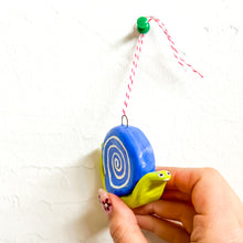Load image into Gallery viewer, Blue Snail Ornament
