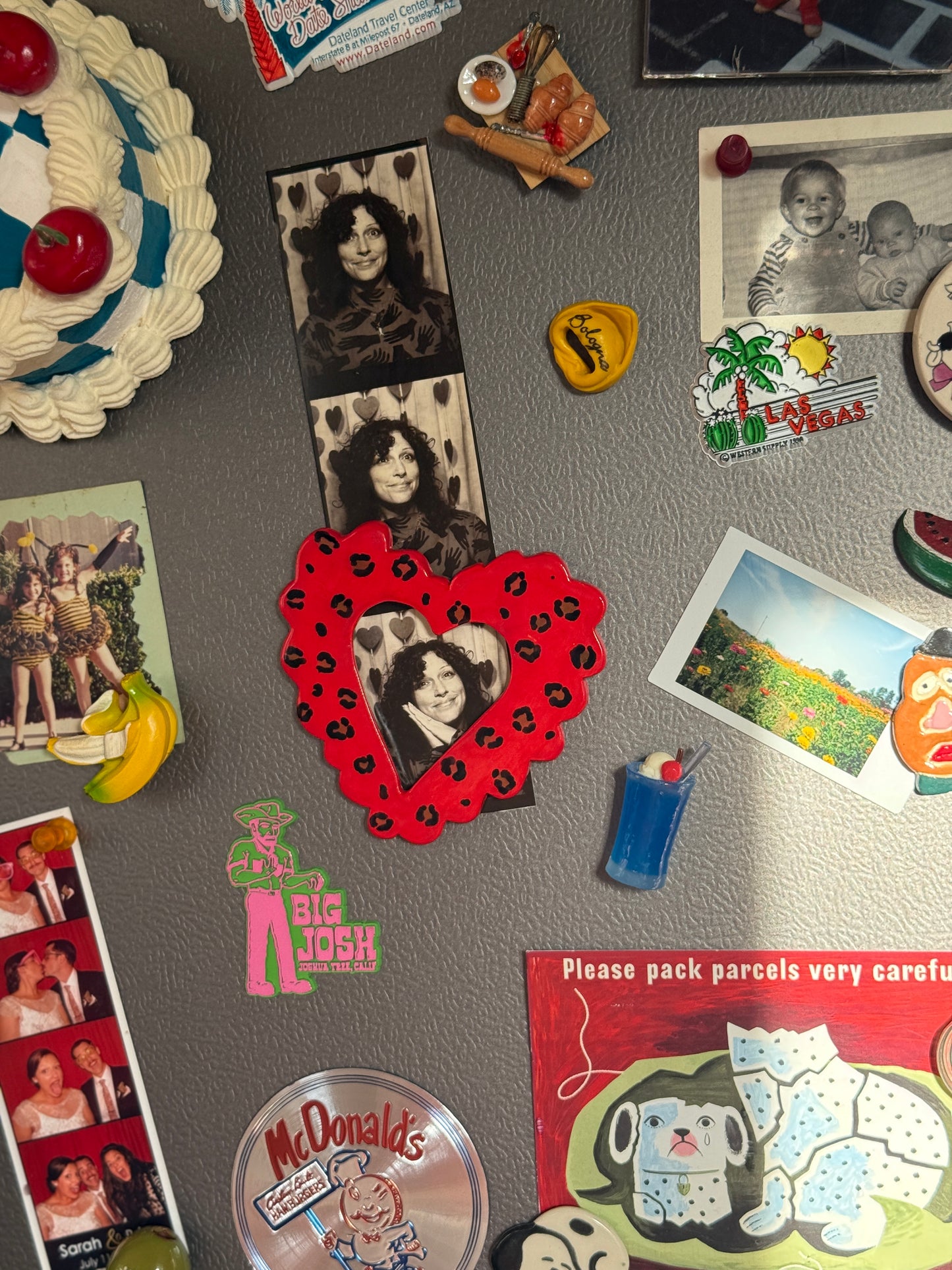 Leopard Print Heart Magnet Frame