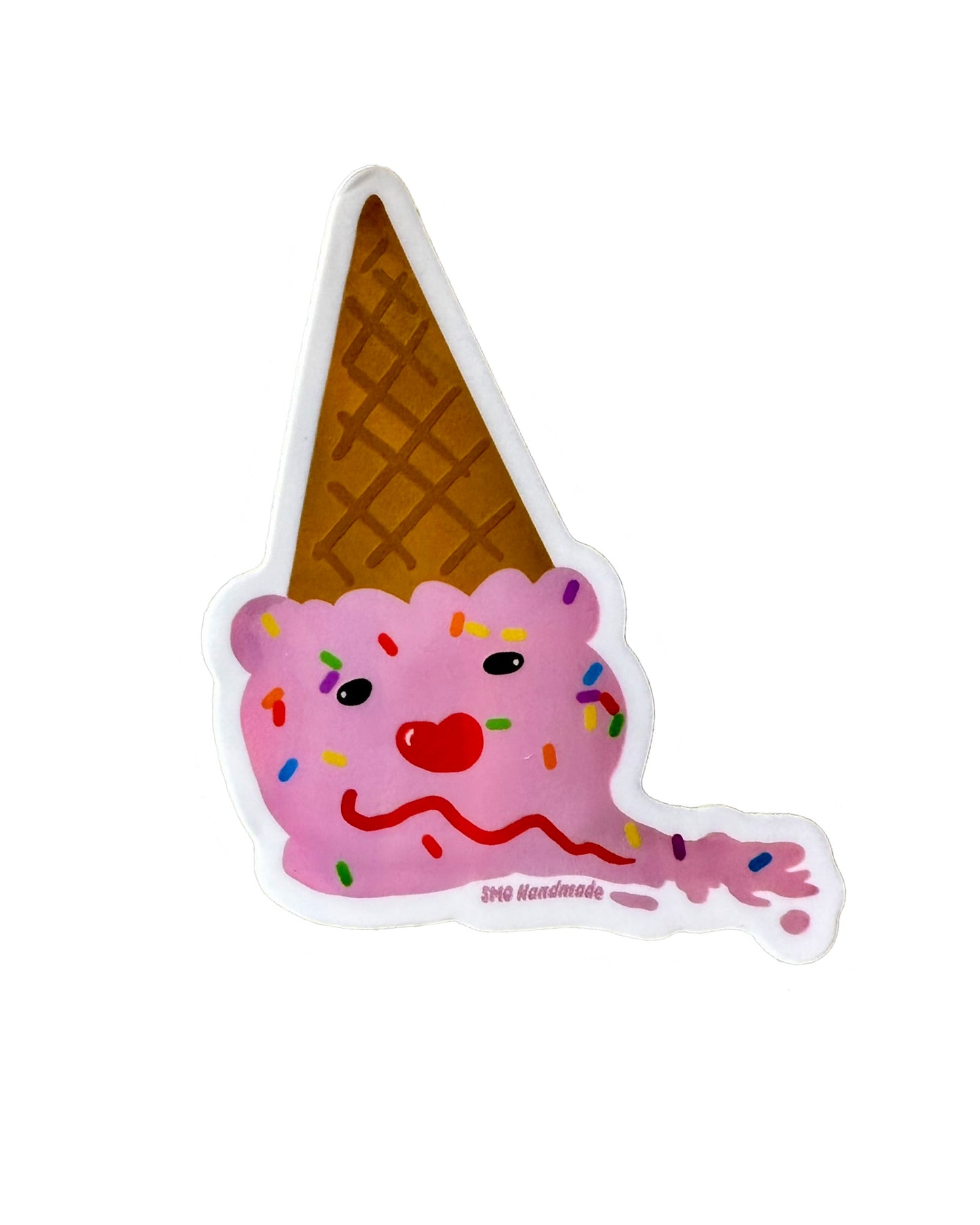 Melty Ice Cream Cone Sticker