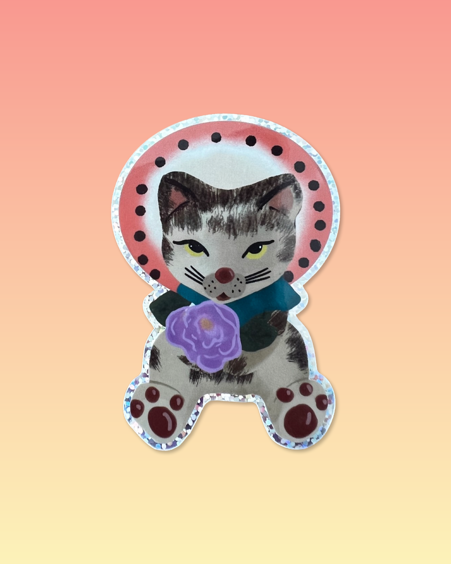 Loretta The Cowgirl Cat Sticker