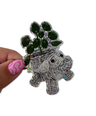 Pilea Plant Wicker Elephant Sticker