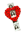 Leopard Print Heart Magnet Frame