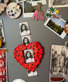 Leopard Print Heart Magnet Frame