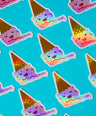 Melty Ice Cream Cone Sticker