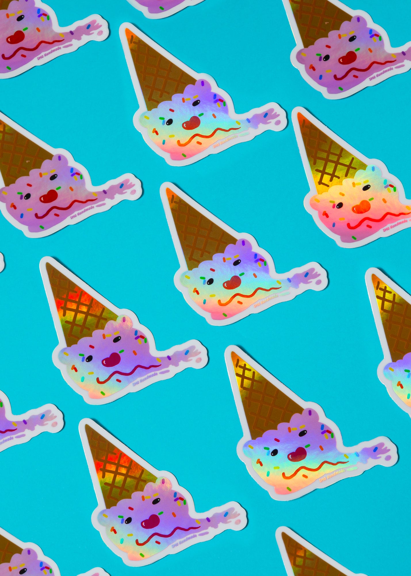 Melty Ice Cream Cone Sticker