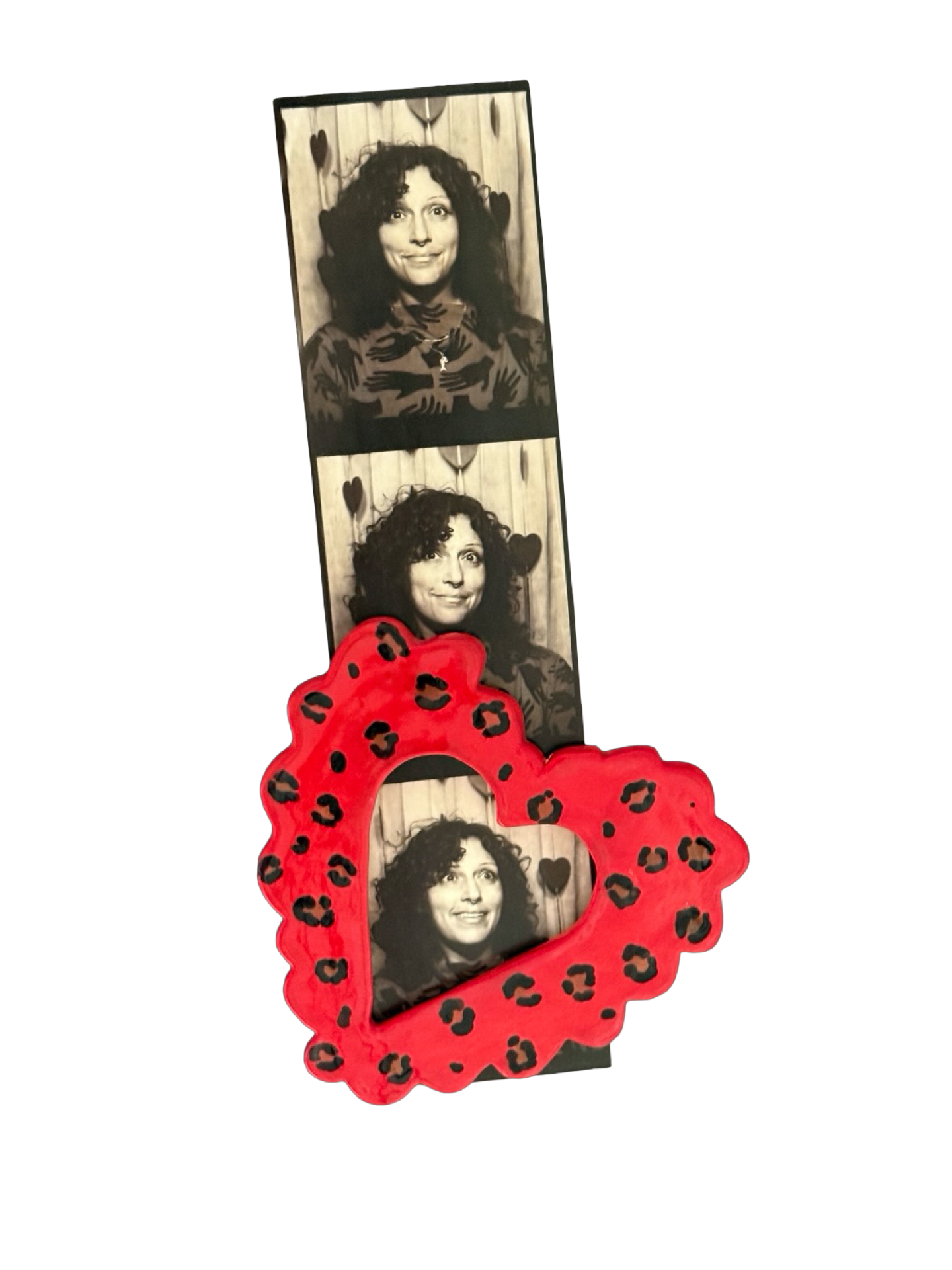 Leopard Print Heart Magnet Frame